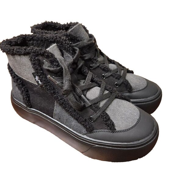 Womens Rocket Dog Flair Platform Patchwork Trainers Black, Corduroy Size US 6.5 - Picture 1 of 12
